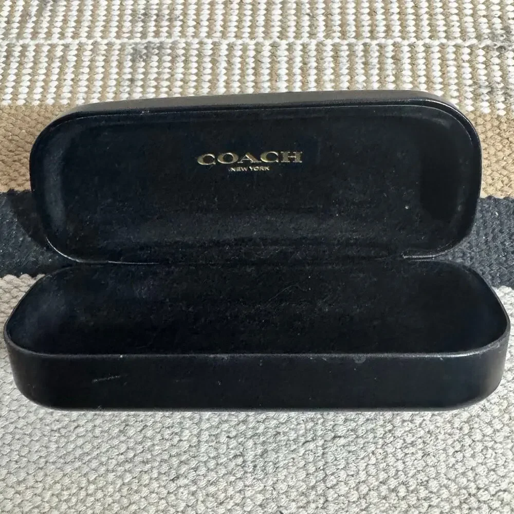 Coach‎ New York Black Hard Shell Eyeglasses Sunglasses Case Logo Quite Luxury